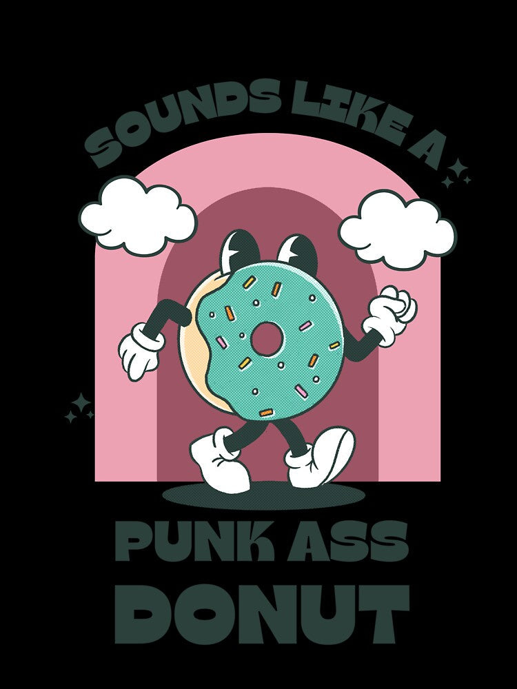 Punk Ass Donut by Brunobcreations Unisex , , , Long Sleeve Tee