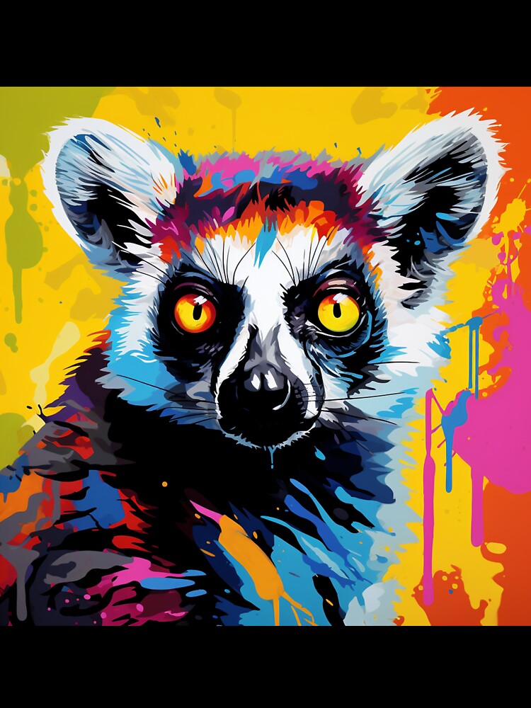 Lemur Pop Art 2 by AstroRisq Unisex , , , Long Sleeve Tee
