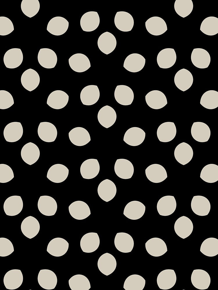 Black and Beige Minimal Shape Ornamental Pattern Pairs DE 2022 Trending Color Bay Salt DET642 by ColorOfTheYears
