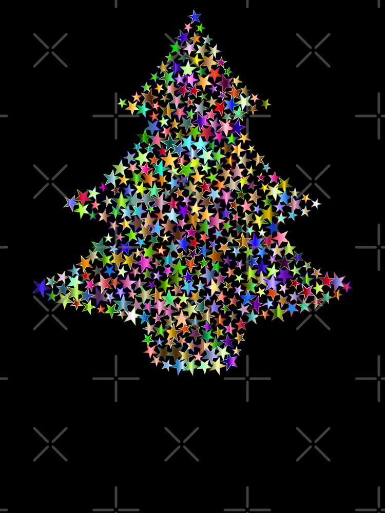 Sparkly Stars Christmas Tree by KATZEI Unisex , , , Long Sleeve Tee