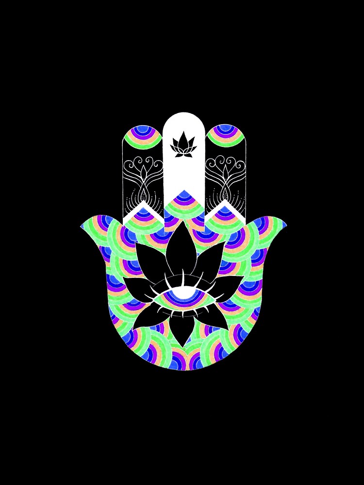 Trippy Hamsa Hand by emiiemilova