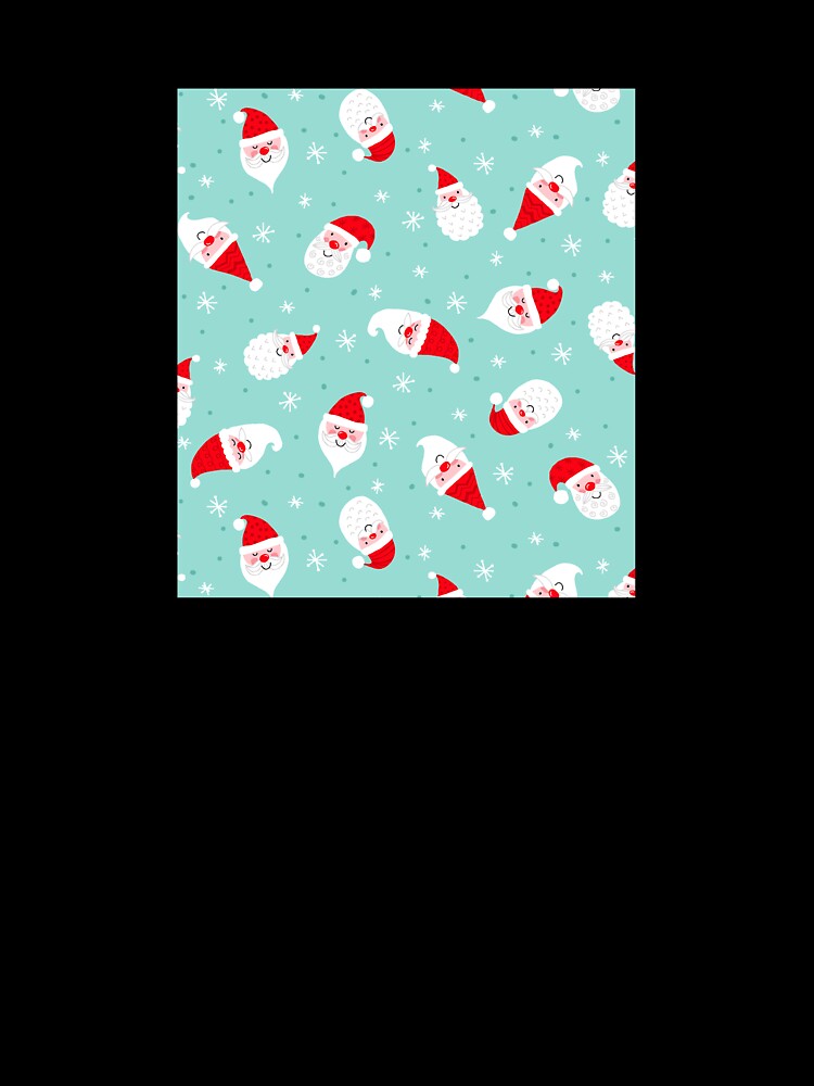 Novelty santa heads print by Cheekyleopard Unisex , , , Long Sleeve Tee
