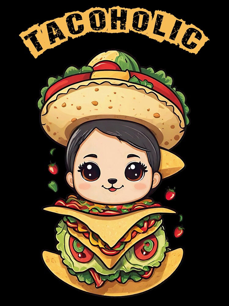 TACOHOLIC FOR TACO LOVERS by digitalartlb Unisex , , , Long Sleeve Tee