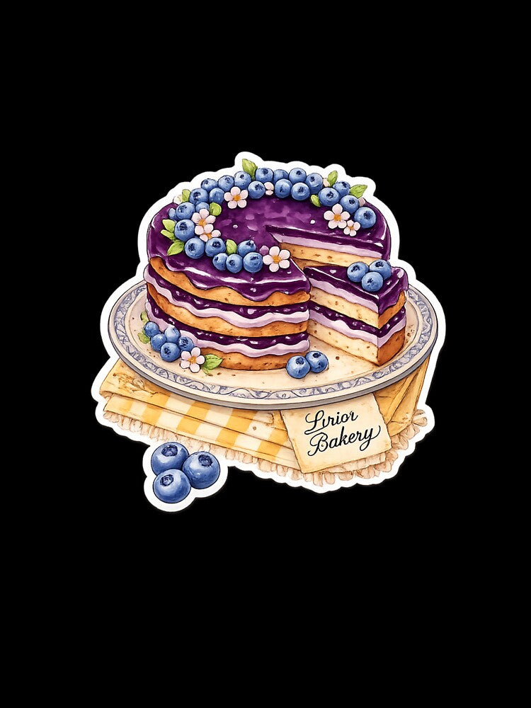 beautiful and magical blueberry sliced cake by LiriosLand Unisex , , , Long Sleeve Tee