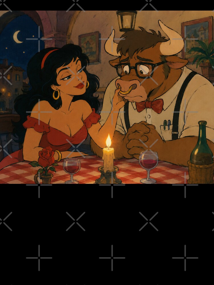 Beauty and the Nerd Beast – Funny Romantic Fantasy Art by Hollow Moon Studios. Unisex , , , Long Sleeve Tee
