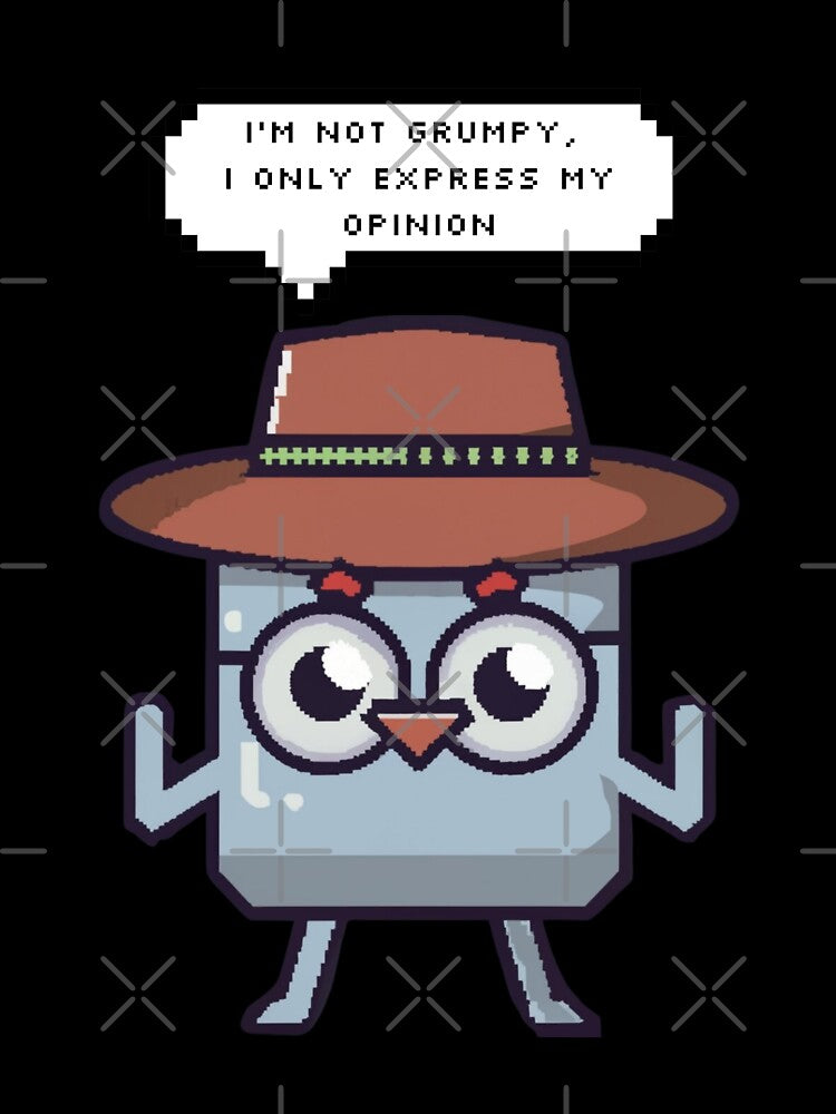 I'm not grumpy, I only express my opinion | Pixel Style by CircinusStore Unisex , , , Long Sleeve Tee