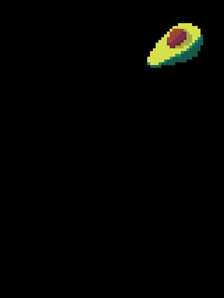 Pixel Avocado Slice - pixel food art by LittleFoodShop Unisex , , , Long Sleeve Tee