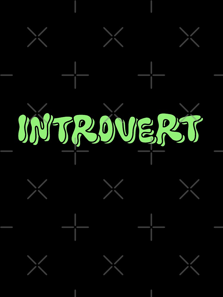 Introvert Aesthetic Sticker - Cute Bubble Lettering with Sparkles, Hearts & Sunshine by Doctor Michaela