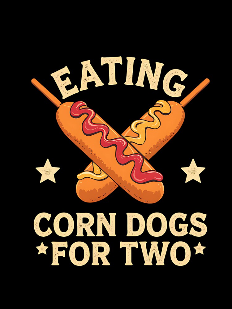 Eating Corn Dogs For Two Street Food Corndog Lover Corndog by IhanVaanMaArt Unisex , , , Long Sleeve Tee