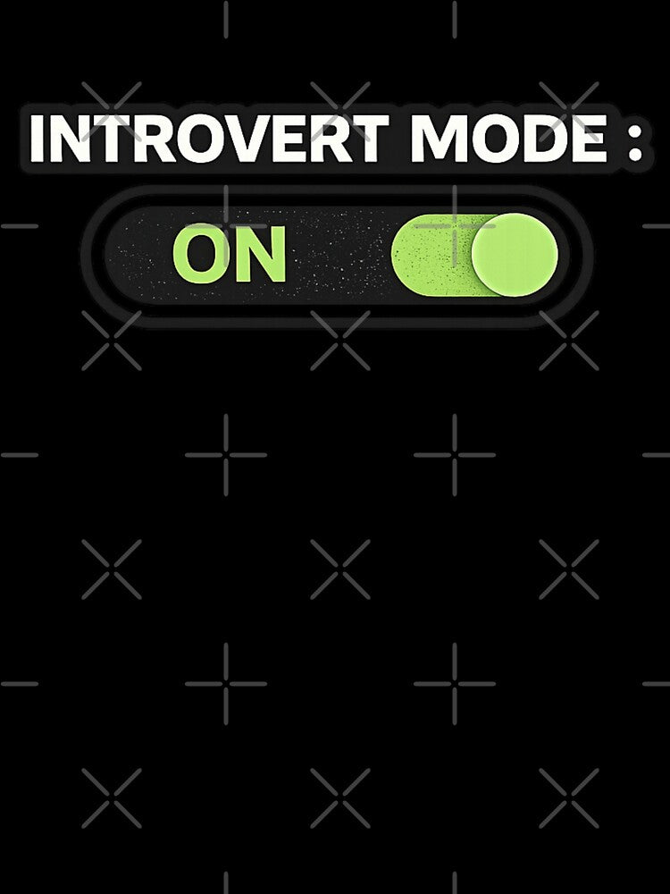 Introvert Mode ON – Funny Introvert Switch Humor Design by SpainDesign77 Unisex , , , Long Sleeve Tee