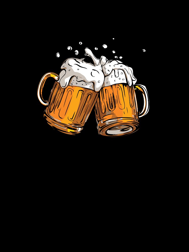 Beer + Friends = Happiness : quote about beer by DeluxBee Unisex , , , Long Sleeve Tee