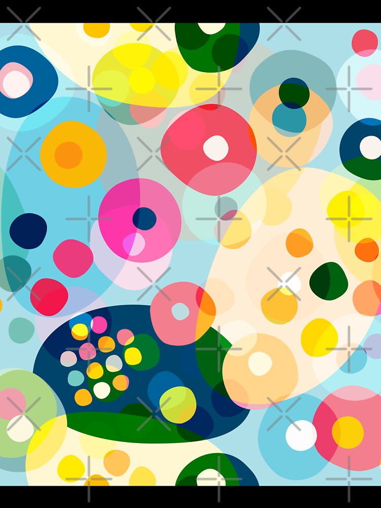 Retro Abstract Overlapping Circles Pattern Colorful by jttrends