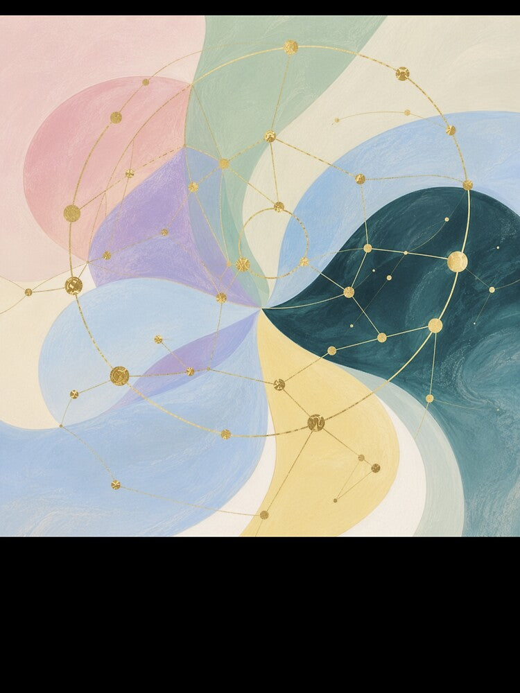 Abstract Network Constellation Circle Pattern by Lizetteh