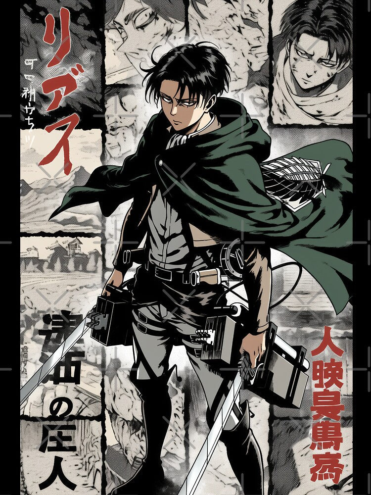 Levi Ackerman Manga Panel by AnimeArsenalPrints Unisex , , , Long Sleeve Tee