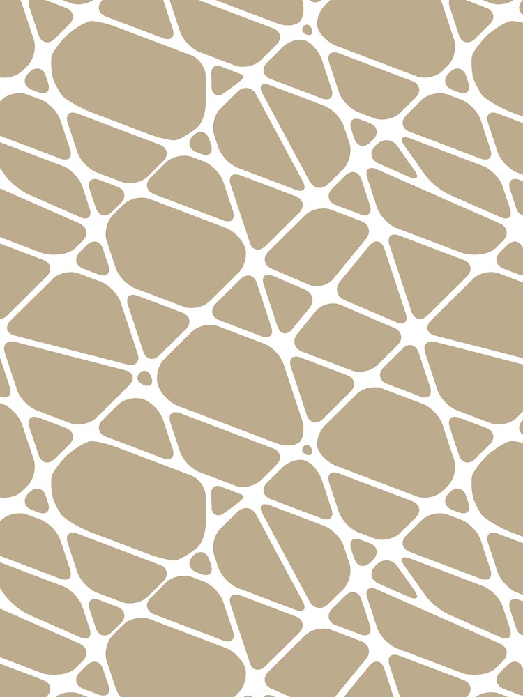 Tan and WhiteAbstract Mosaic Pattern 2 Pairs DE 2022 Trending Color Bamboo Screen DE6193 by ColorOfTheYears