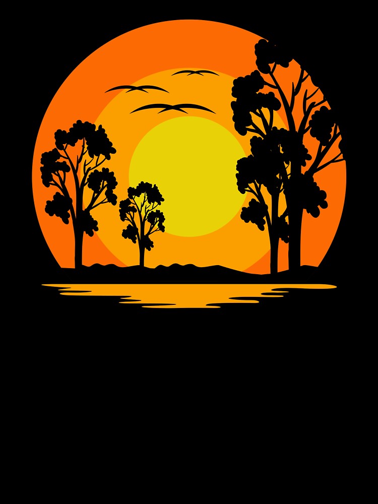 Vintage Retro Sunset by XbaeX Unisex , , , Long Sleeve Tee