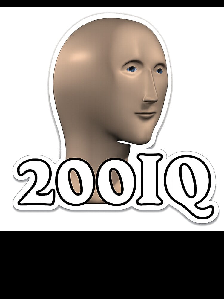 200 IQ Meme Man Sticker – Funny Galaxy Brain Meme Gift by wamdahcreative Unisex , , , Long Sleeve Tee