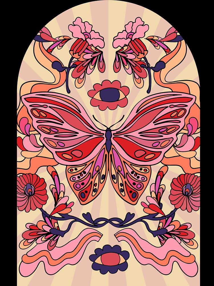 Psychedelic pink butterfly by NKTN