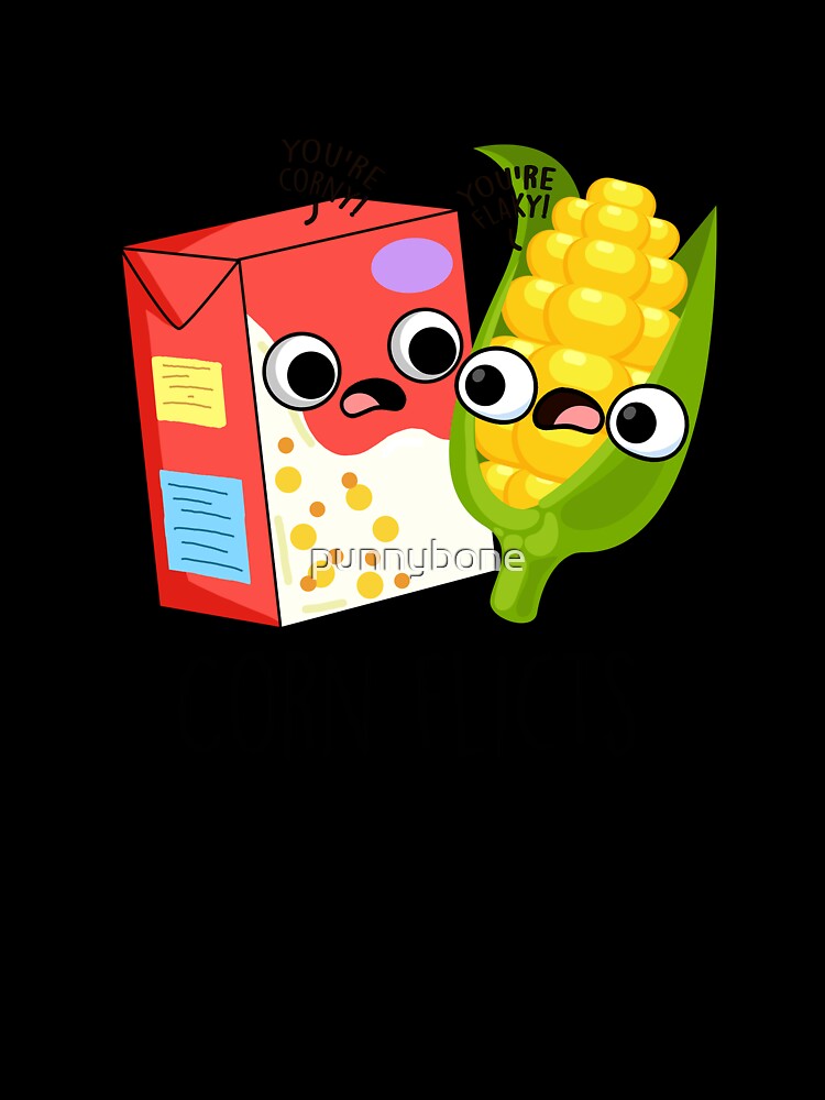 Corn-flict Cute Cornflake Corn Pun by punnybone Unisex , , , Long Sleeve Tee