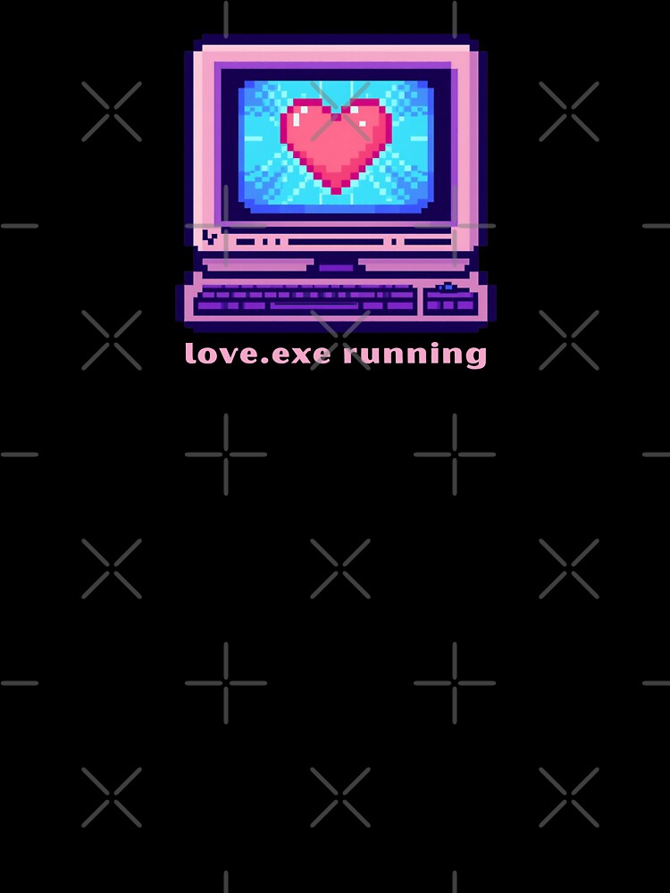 Love.exe Running - Cute Pun | TeeHee Puns Funny Design by TeeHee Puns Unisex , , , Long Sleeve Tee