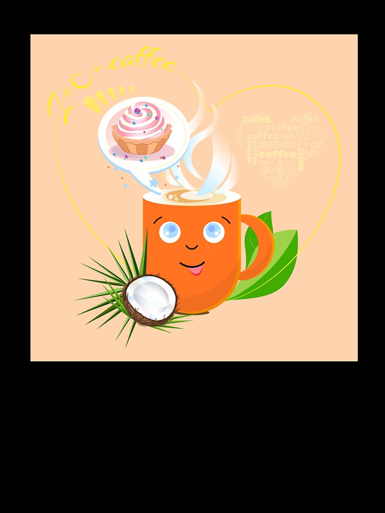 cup of coffee with muffin by amatiana Unisex , , , Long Sleeve Tee