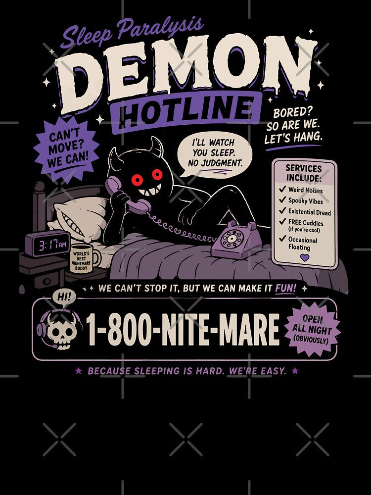 Sleep Paralysis Demon Hotline by GhoulishGraphX Unisex , , , Long Sleeve Tee