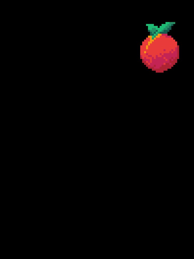 Pixel Nectarine - pixel food art by LittleFoodShop Unisex , , , Long Sleeve Tee