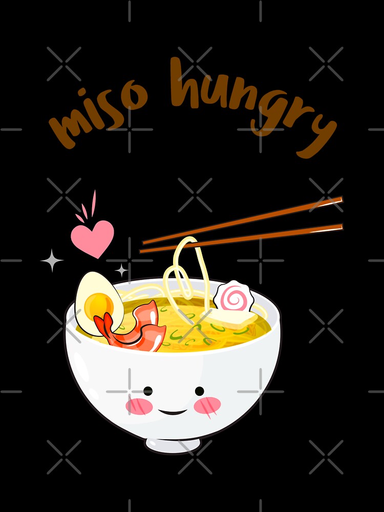 Kawaii food pun Miso Hungry by plzLOOK Unisex , , , Long Sleeve Tee