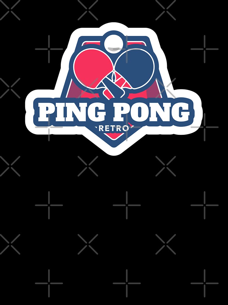 Retro Ping Pong by noahzboxvintage Unisex , , , Long Sleeve Tee