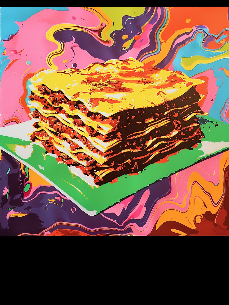 Lasagna Pop Art 6 by AstroRisq Unisex , , , Long Sleeve Tee