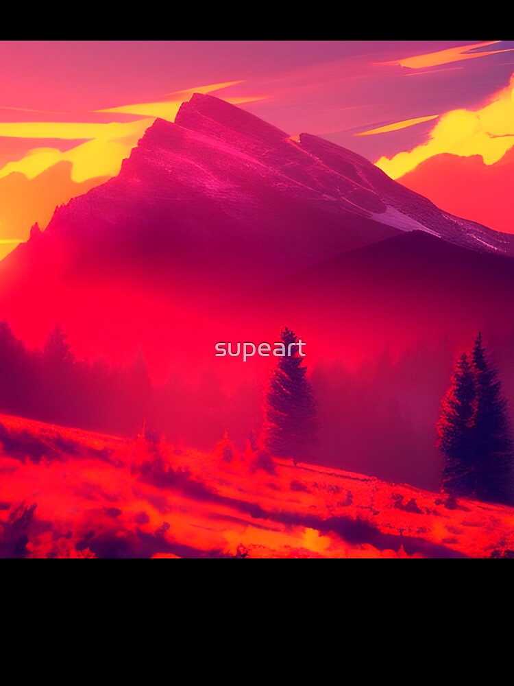 Minimalist Landscape Mountain Valley: A Stunning Addition to Your Home Decor by supeart