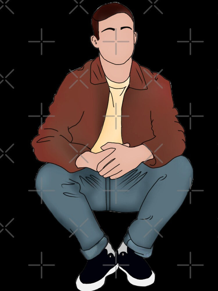 Man sitting by Artistkhg Unisex , , , Long Sleeve Tee
