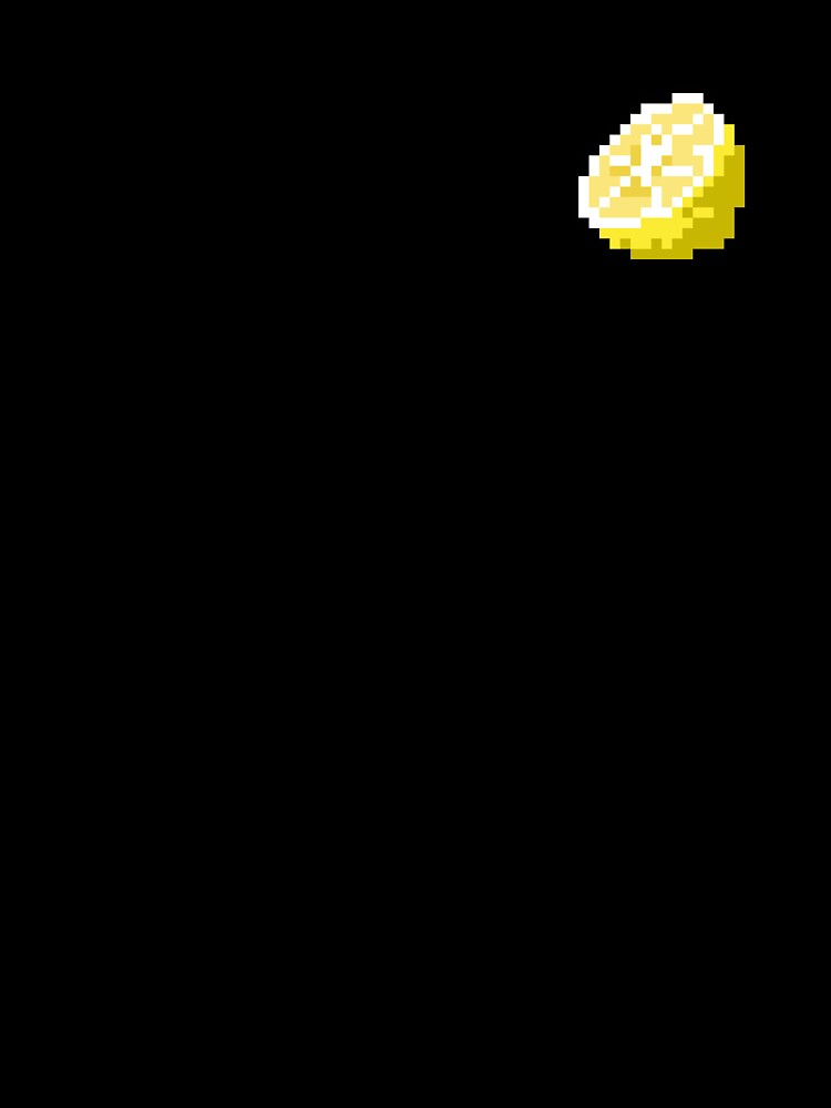 Pixel Lemon Slice - pixel food art by LittleFoodShop Unisex , , , Long Sleeve Tee
