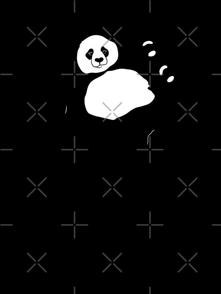 Not today lazy panda - funny bear on the tree by SolArt88 Unisex , , , Long Sleeve Tee