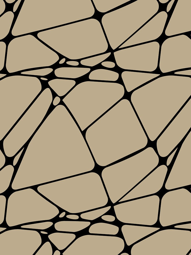 Black and Tan Abstract Mosaic Pattern 1 Pairs DE 2022 Trending Color Bamboo Screen DE6193 by ColorOfTheYears
