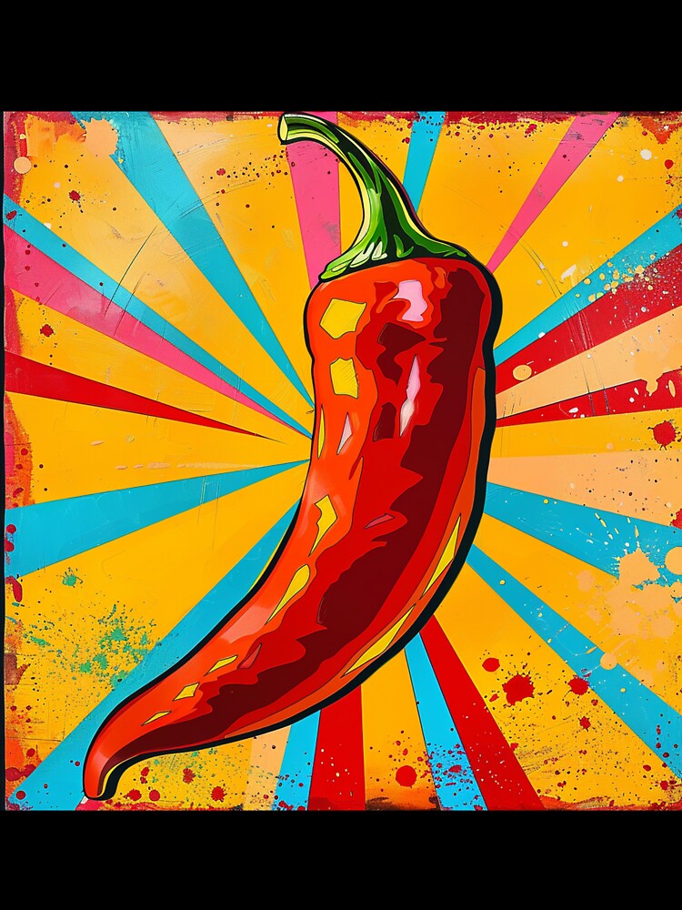 Chilli Pop Art 4 by AstroRisq Unisex , , , Long Sleeve Tee