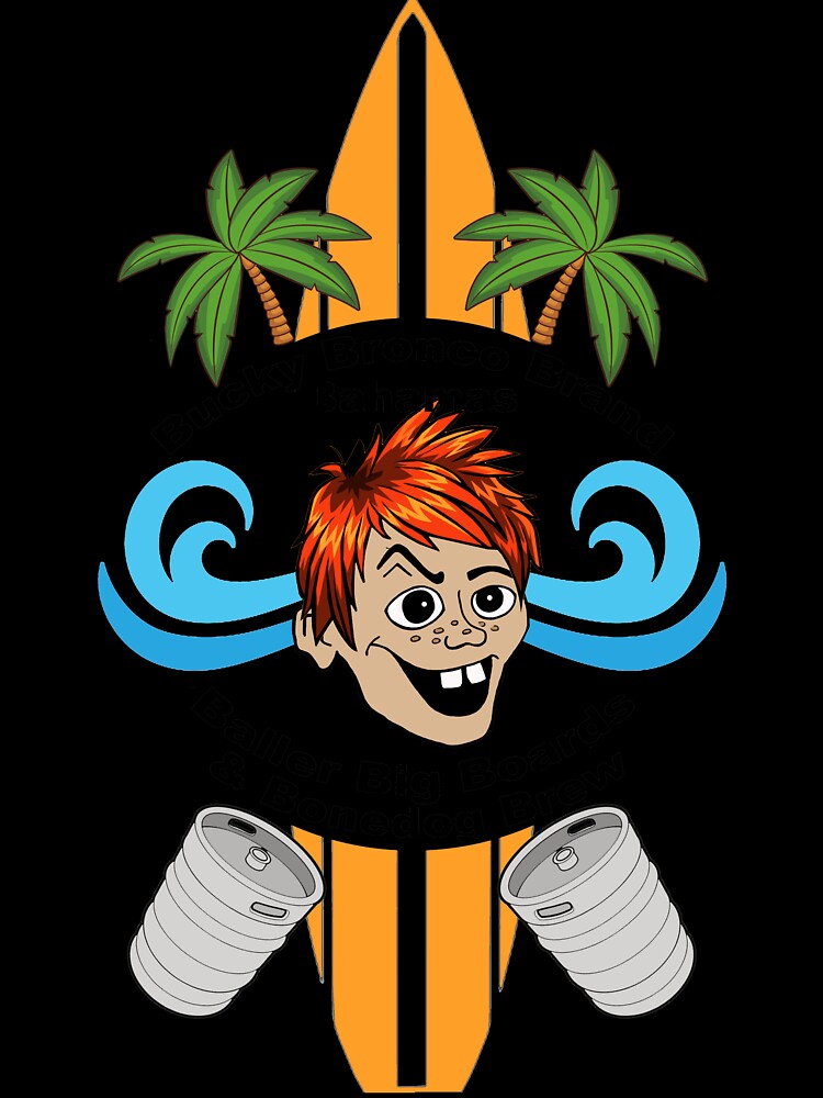 Bucky Bronco Brand Bahamas Baller Big Boards & Bonedog Brew Novelty Funny by Captain Jack's Pirate Hats