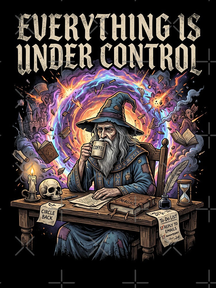 Everything is under control | Wizard | Fantasy | Work Humor by SoundStyleShop Unisex , , , Long Sleeve Tee