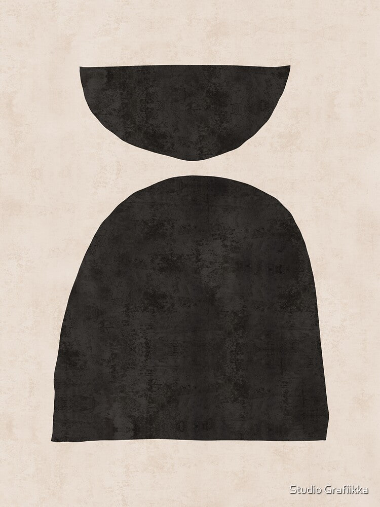 Concurrence 04 - Beige - Minimal, Abstract, - Mid Century Modern Art by Studio Grafiikka