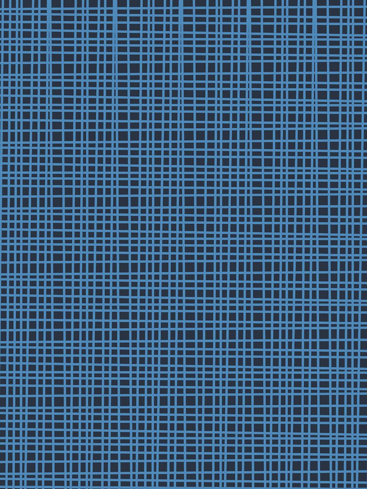 Fine Weave Retro Mid Century Modern Minimalist Woven Line Pattern in Double Winter Blue by kierkegaard