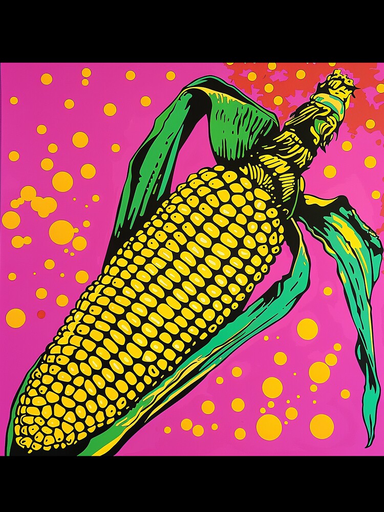 Corn Cob Pop Art 3 by AstroRisq Unisex , , , Long Sleeve Tee