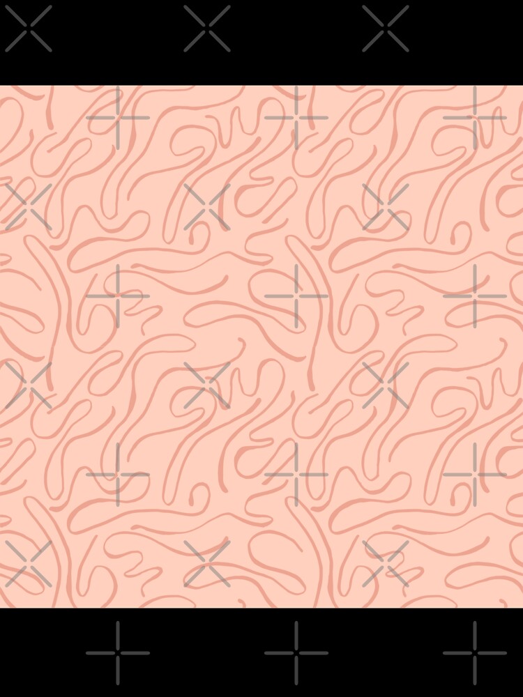 Peachy Paradise - Organic Swirly Brush Strokes in Peach by PeachyLitchi