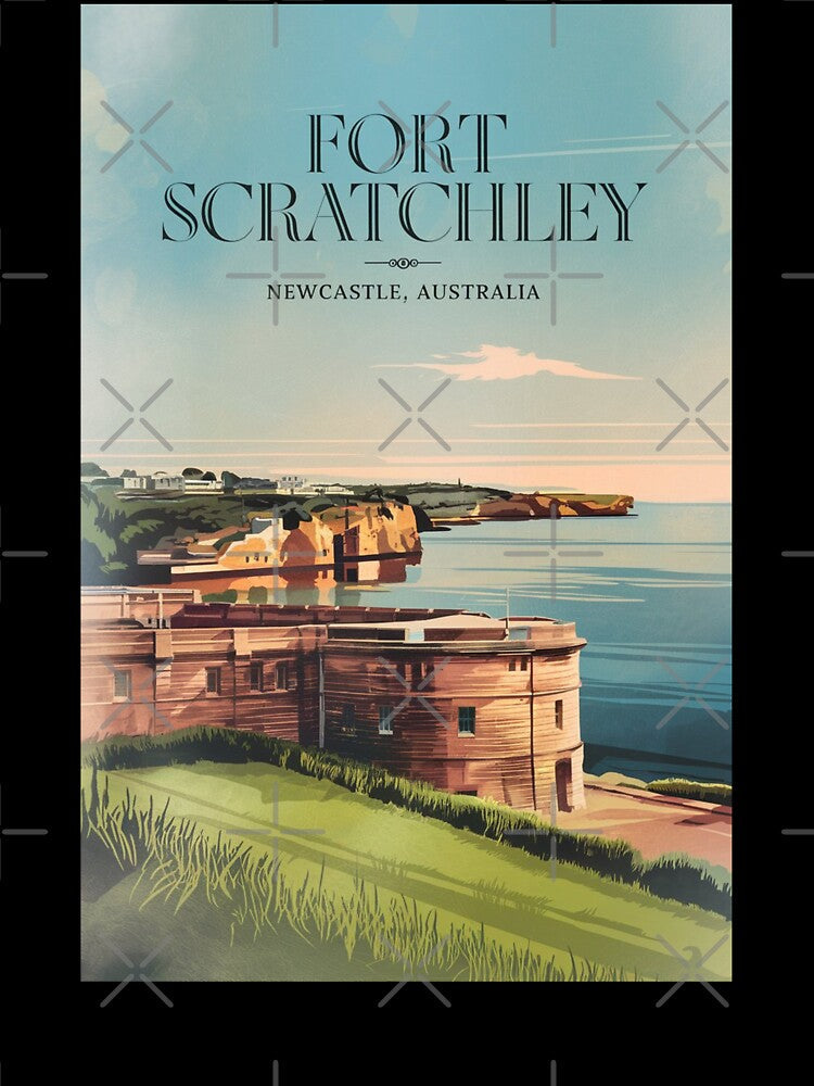 Newcastle Vintage Travel Poster by TravelerRat Unisex , , , Long Sleeve Tee