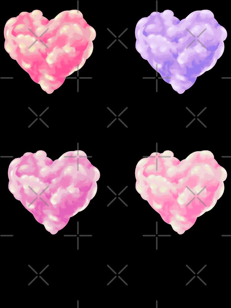 Heart cotton candy sticker by DesignPMG Unisex , , , Long Sleeve Tee