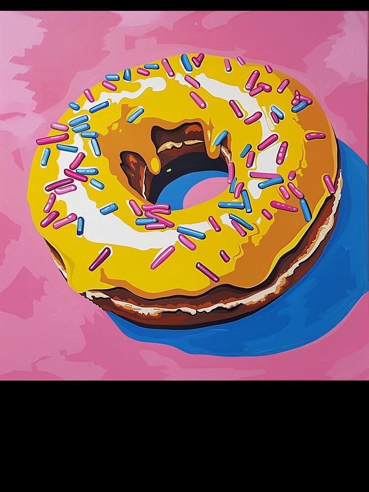 Iced Donut Pop Art 11 by AstroRisq Unisex , , , Long Sleeve Tee