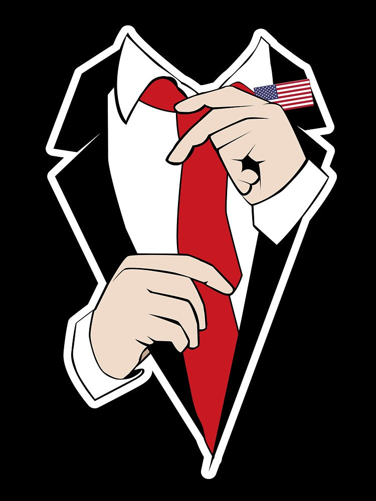 Suit Tuxedo Tie USA by AllStarMerch Unisex , , , Long Sleeve Tee