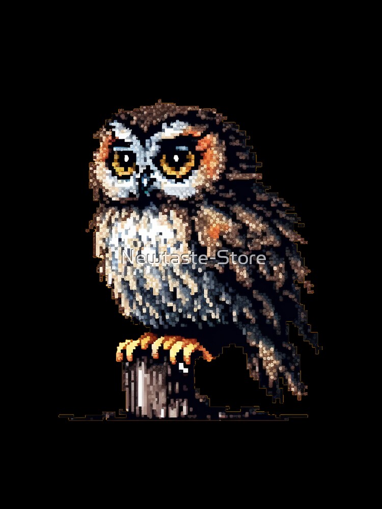 Owls are beautiful - Pixel art by Newtaste-Store Unisex , , , Long Sleeve Tee