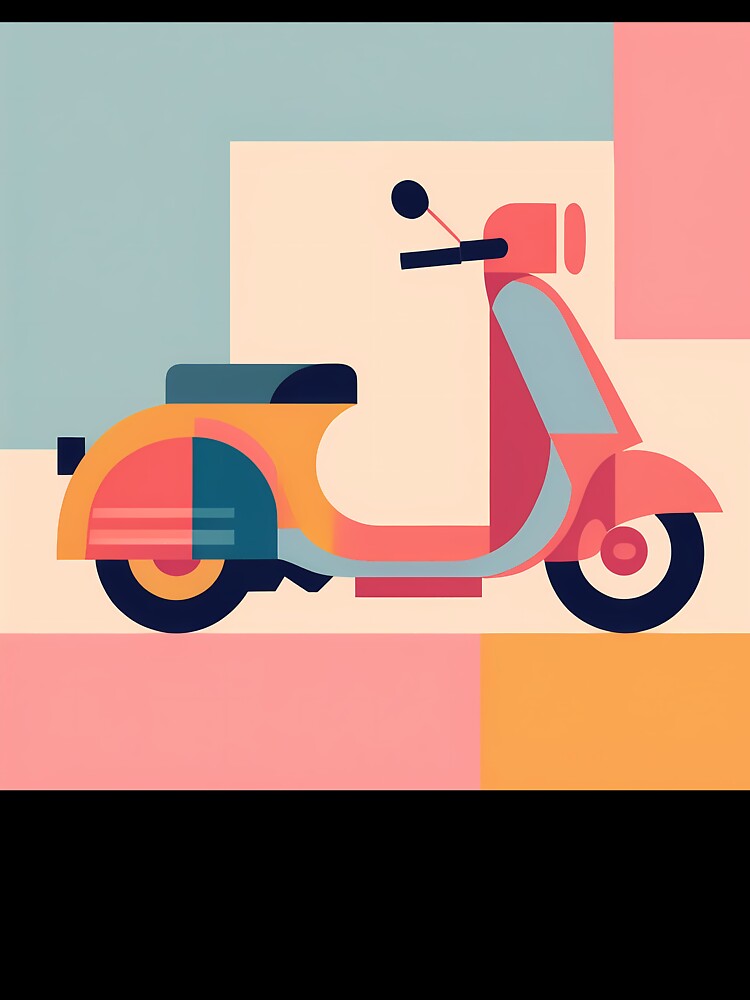 Scooter as Minimal Bauhaus Art by OzzFrequency