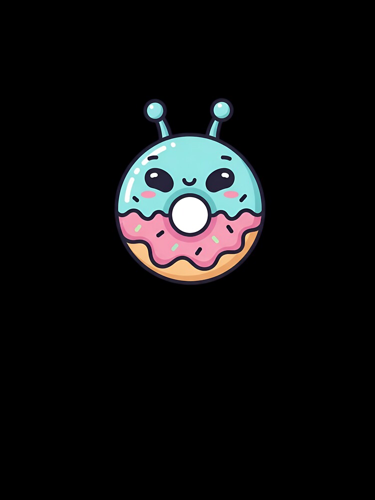 whimsical donut character with pink and blue frosting and sprinkles by VerizalShop Unisex , , , Long Sleeve Tee