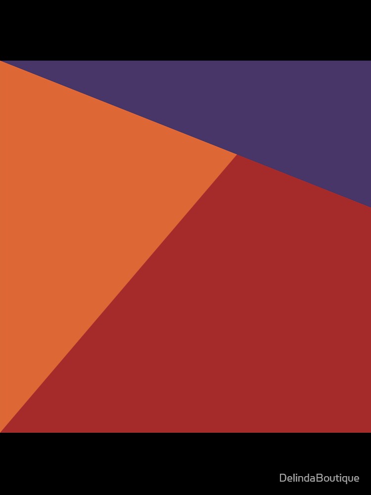 NORDIC Color Blocks Orange Red Purple by Delinda Graphic Studio